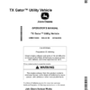 John Deere TX Gator Utility Vehicle North American (Excludes California)(110001-) Operator's Manual (OMM176085)
