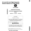John Deere 54 & 60 Inch High Capacity Mower Decks for X700 Series (North American) Operator's Manual (OMM177813)