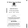 John Deere 72 Inch Winch Operated Blade Operator's Manual (OMM178087)
