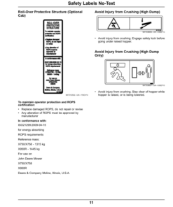 Alternative view of John Deere X950R Tractor (Export Edition) Operator's Manual (OMM178131)