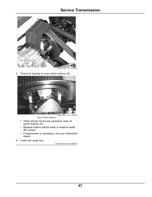 John Deere TX Turf Gas Gator Utility Vehicles (Engine-Kawasaki FJ400) Operator's Manual (OMM178645) - Image 2