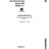 John Deere Van Brunt Press Grain Drill - Model LL Operator's Manual (OMM29956)