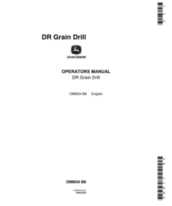 John Deere DR Grain Drill Operator's Manual (OMM34)