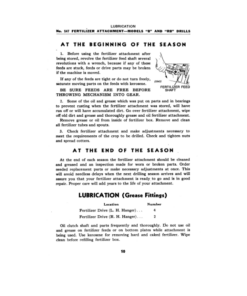 Alternative view of John Deere VanBrunt Fertilizer Attachment No. 147 for Grain Drill Models B, RB, EE, SS Operator's Manual (OMM3953)