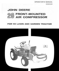John Deere 20 Air Compressor (-002700) Operator's Manual (OMM41236)