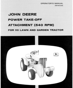 John Deere Power Take-Off Attachment (540 RPM) (-100000) Operator's Manual (OMM41238)