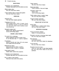 Alternative view of John Deere 120 Hydrostatic Tractor Operator's Manual (OMM44400)