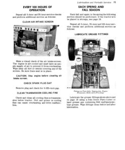 Alternative view of John Deere 140 Hydrostatic Tractor Operator's Manual (OMM44448)
