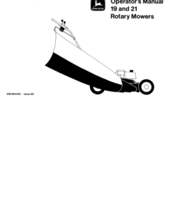 John Deere 19, 21-Inch Rotary Mower (-150000) Operator's Manual (OMM44455)