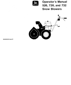 John Deere 526, 726, 732 Snow Blowers (008971-) Operator's Manual (OMM45530)