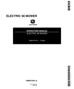John Deere Electric 90 Mower (010001-) Operator's Manual (OMM47049)