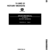 John Deere 19 (160001-), 21-Inch (175001-) Walk-Behind Rotary Mower Operator's Manual (OMM47454)
