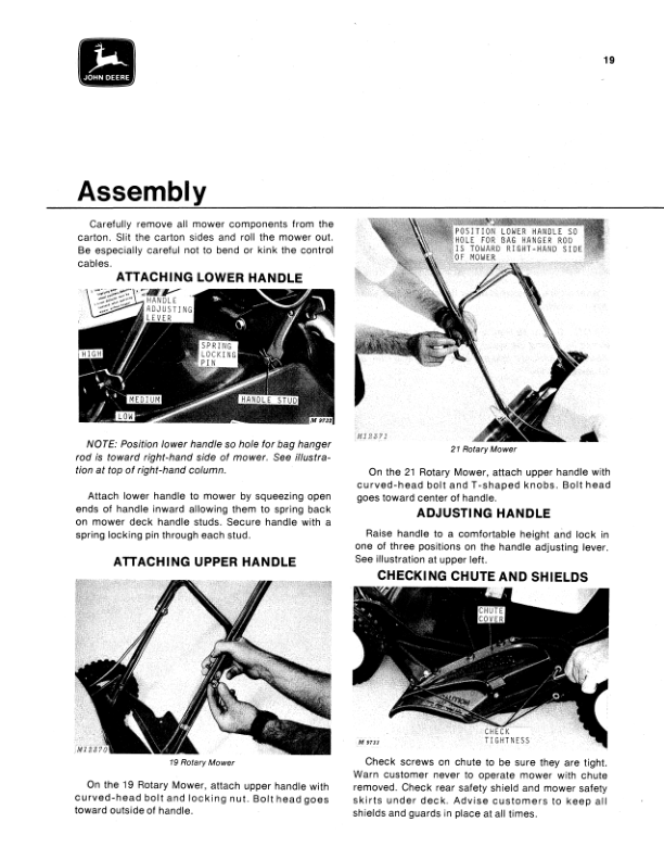 John Deere 19 (160001-), 21-Inch (175001-) Walk-Behind Rotary Mower Operator's Manual (OMM47454) - Image 2