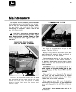 Alternative view of John Deere 400 Hydrostatic Tractor (030001-) Operator's Manual (OMM48676)