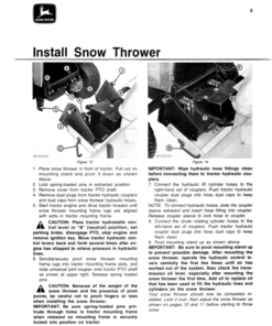 Alternative view of John Deere 50 Snow Thrower for 400 Hydrostatic Tractor Operator's Manual (OMM48795)