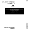John Deere 37A Snow Thrower (127001-370000) Operator's Manual (OMM48954)