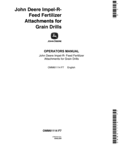 John Deere Impel-R-Feed Fertilizer Attachment Operator's Manual (OMM61114)