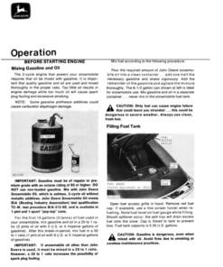 Alternative view of John Deere JDX4 & JDX8 Snowmobiles Operator's Manual (OMM63828)