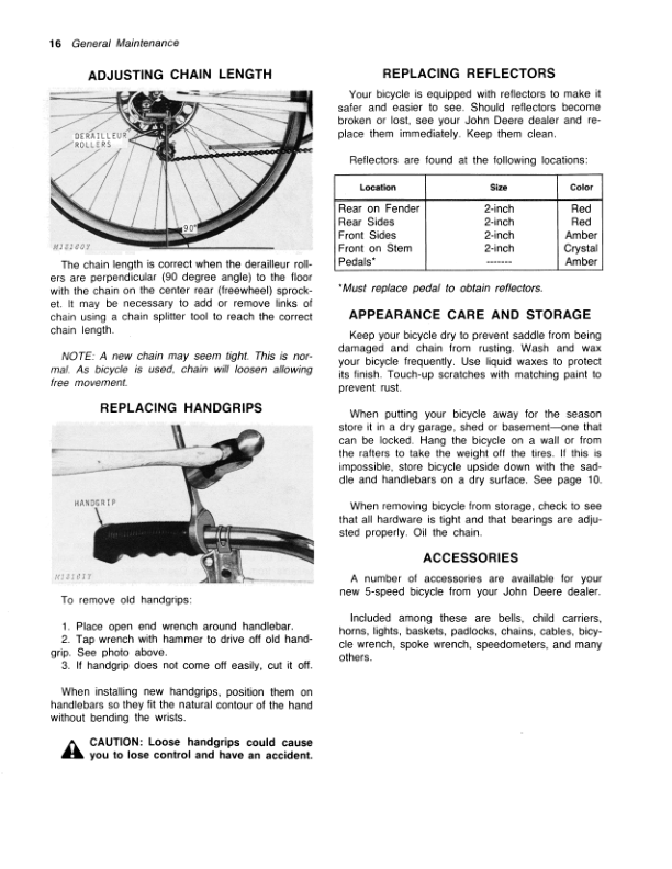 John Deere 5-Speed Bicycle Operator's Manual (OMM64333) - Image 2