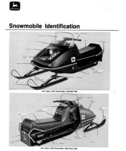 Alternative view of John Deere JDX4, JSX6 & JDX8 Snowmobiles (030001- ) Operator's Manual (OMM65274)