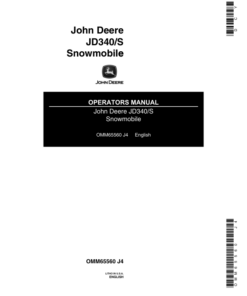 John Deere 340/S Snowmobiles (030001- ) Operator's Manual (OMM65560)