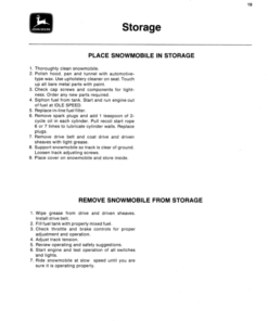 Alternative view of John Deere Spitfire Snowmobiles (000000-095000) Operator's Manual (OMM67035)
