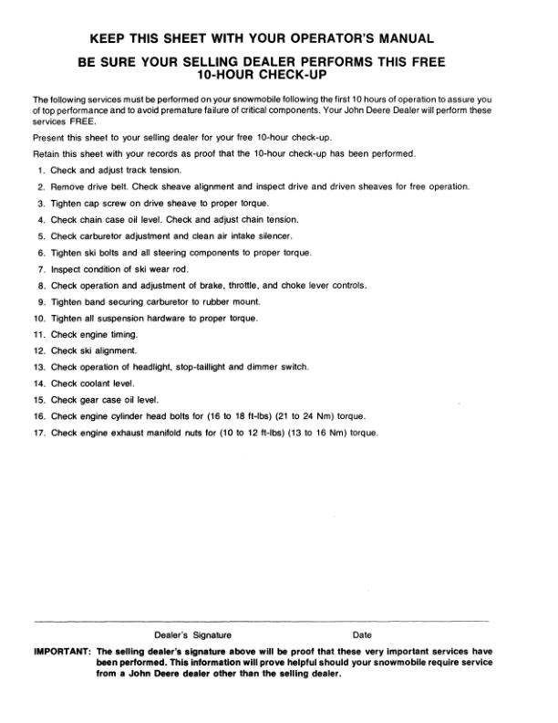 John Deere 440 Liquifire Snowmobile North America (120001-155000) Operator's Manual (OMM67978) - Image 2