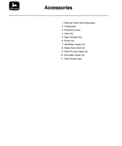 Alternative view of John Deere Sprintfire Snowmobiles (285001- ) Operator's Manual (OMM69753)