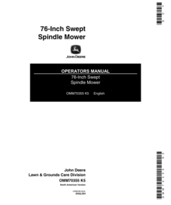 John Deere 76-Inch Swept Spindle Mower Operator's Manual (OMM70355)
