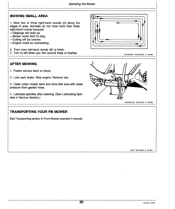 Alternative view of John Deere 76-Inch Swept Spindle Mower Operator's Manual (OMM70355)