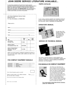 Alternative view of John Deere 216 Walk-Behind Rotary Tiller (525019-) Operator's Manual (OMM70358)