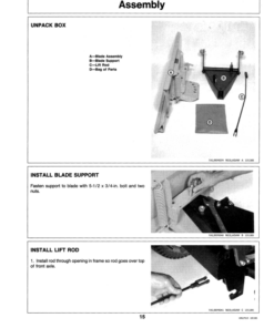 Alternative view of John Deere 43-Inch Front Mount Blade (525001-) Operator's Manual (OMM70360)