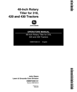 John Deere 48-Inch Rotary Tiller Operator's Manual (OMM70369)