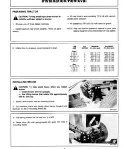 Alternative view of John Deere 246 Rotary Broom for 50 Series Tractors Operator's Manual (OMM73990)