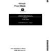 John Deere 46-Inch Front Blade for 240, 260, 265, 320 Tractors Operator's Manual (OMM75659)