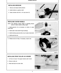 Alternative view of John Deere 261, 272 Rotary Mowers (MY1986-MY2001) Operator's Manual (OMM75851)