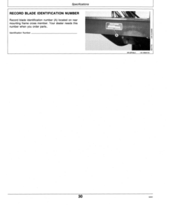 Alternative view of John Deere 380 Front Blade for 55 Series Tractors Operator's Manual (OMM75890)