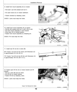 Alternative view of John Deere 60-Inch Mid-Mount Mower for 70 Series Tractors Operator's Manual (OMM77194)