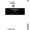 John Deere 15-Gallon Sprayer (-100300) Operator's Manual (OMM77684)
