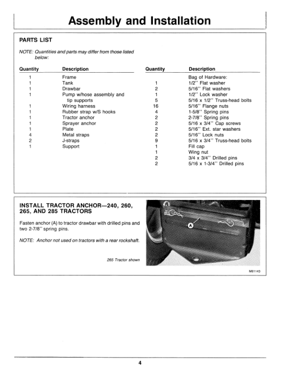 John Deere 15-Gallon Sprayer (-100300) Operator's Manual (OMM77684) - Image 2