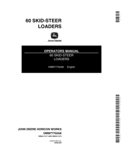 John Deere 60 Skid Steers Operator's Manuals (OMM77702)