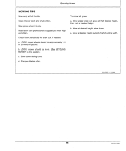 Alternative view of John Deere 38-Inch Tractor Mounted Mower Operator's Manual (OMM79591)