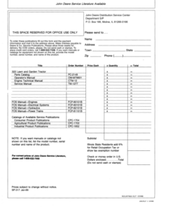 Alternative view of John Deere 322 Lawn & Garden Tractor (475001-) Operator's Manual (OMM79601)