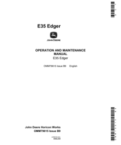 John Deere E35 Edger Operator's Manual (OMM79615)