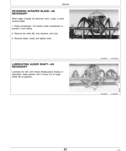 Alternative view of John Deere 59-Inch Snowblower (000000-099999) Operator's Manual (OMM79617)