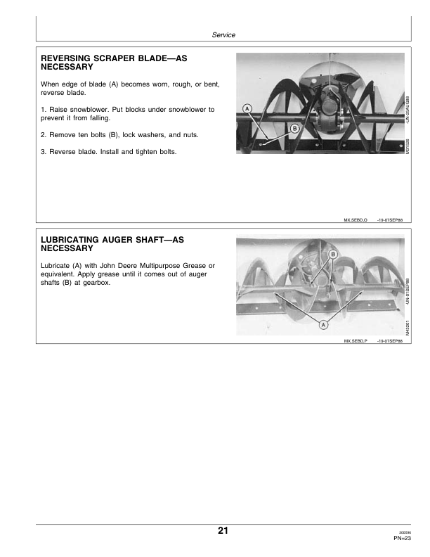 John Deere 59-Inch Snowblower (000000-099999) Operator's Manual (OMM79617) - Image 2