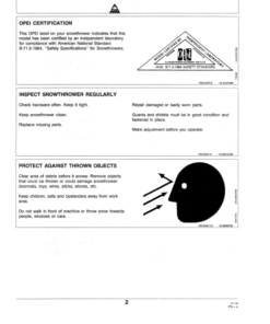 Alternative view of John Deere TRS21, TRS21E Walk-Behind Snowthrowers Operator's Manual (OMM79629)