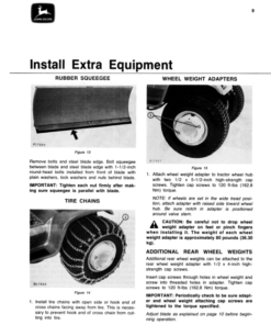 Alternative view of John Deere 56-Inch Front Mount Blade for 400 Hydrostatic Tractor (300001-) Operator's Manual (OMM80399)