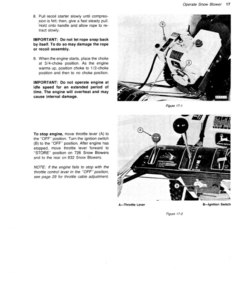 Alternative view of John Deere 726, 832 (055001-) Snowblowers Operator's Manual (OMM81400)