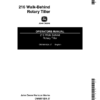 John Deere 216 Walk-Behind Rotary Tiller (080001-) Operator's Manual (OMM81824)